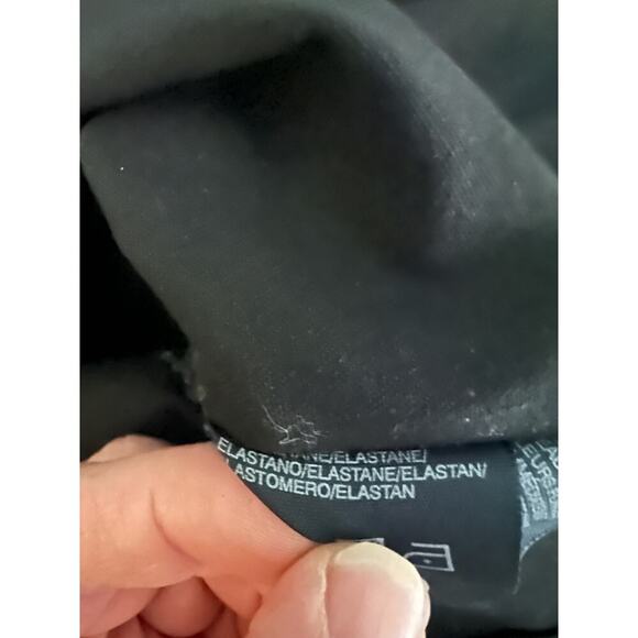 Tommy Hilfiger Sz 4 Sleeveless Little Black Dress Stretchy Gold Zip LBD cocktail - Picture 6 of 9